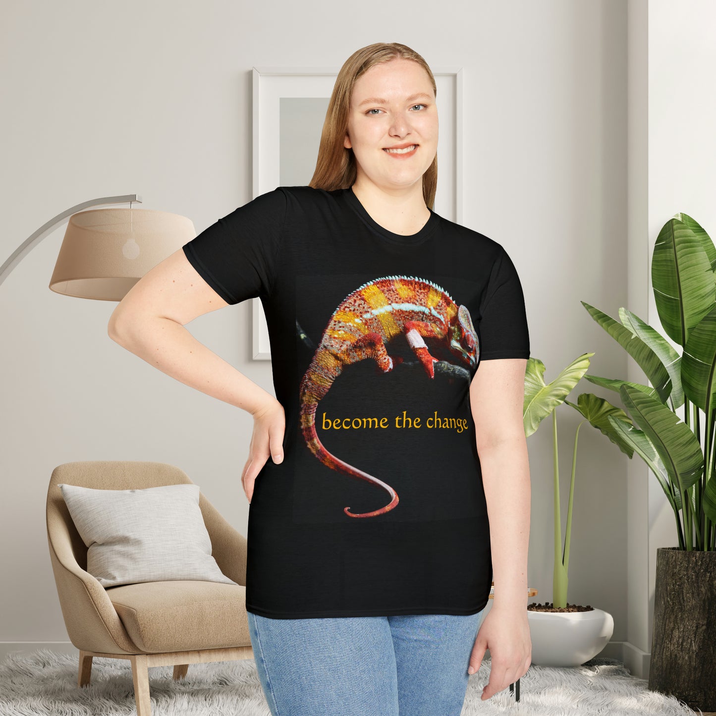 Change can be very good for our survival, this “become the change" Unisex Softstyle T-Shirt is a great reminder of how beautiful evolution can be.
