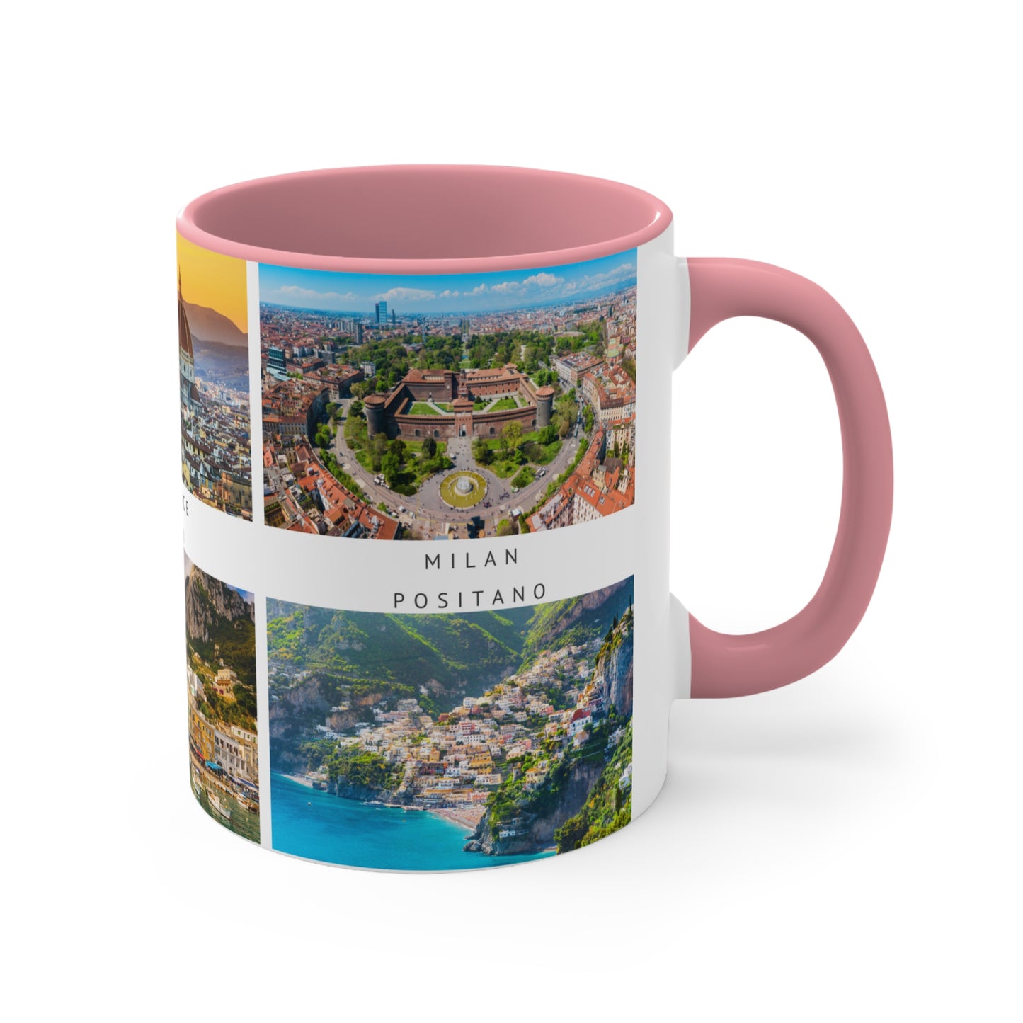 Italy! This Travel Accent Coffee Mug is a part of a Travel Series for you to choose from. 11oz. Great as a gift or get one to enjoy yourself.