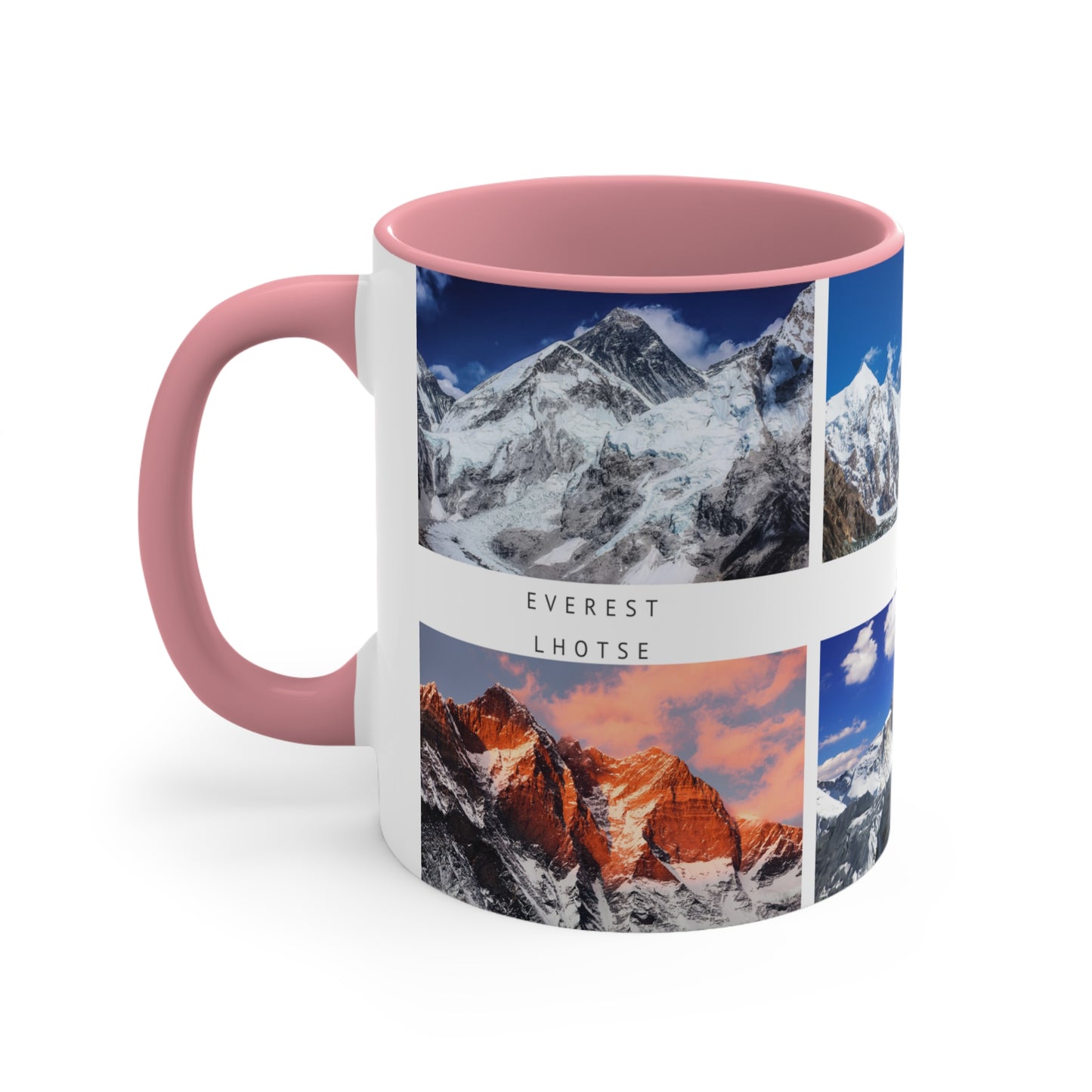 Top 6 tallest peaks in the world for the true Alpinists! This Travel Accent Coffee Mug is a part of a Travel Series for you to choose from. 11oz. Great as a gift or get one to enjoy yourself.