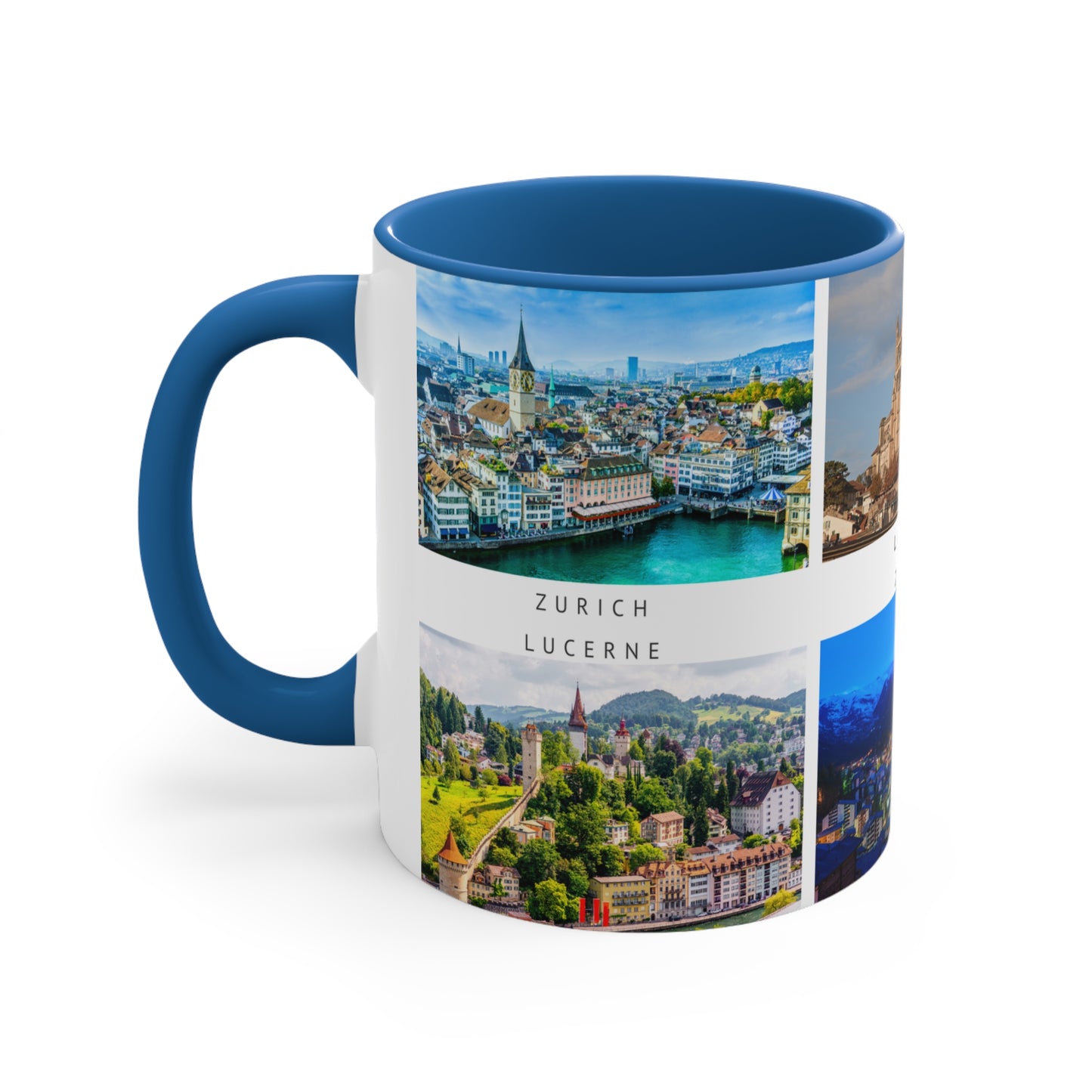 Switzerland! This Travel Accent Coffee Mug is a part of a Travel Series for you to choose from. 11oz. Great as a gift or get one to enjoy yourself.