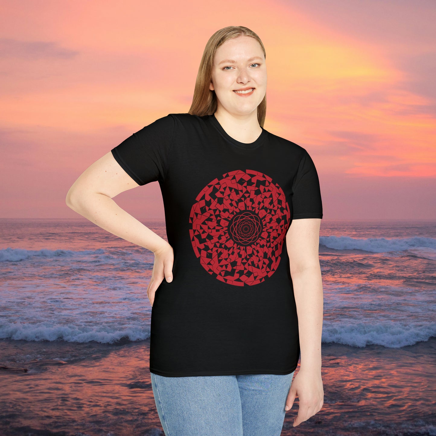 Abstract and beautiful design on this shirt for you. This is a Unisex Softstyle T-Shirt.