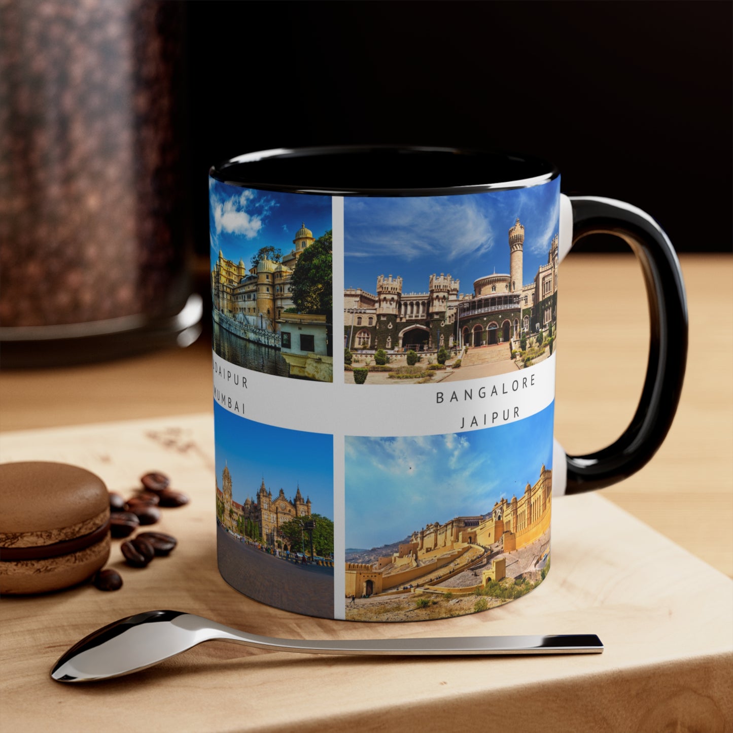 India! This Travel Accent Coffee Mug is a part of a Travel Series for you to choose from. 11oz. Great as a gift or get one to enjoy yourself.
