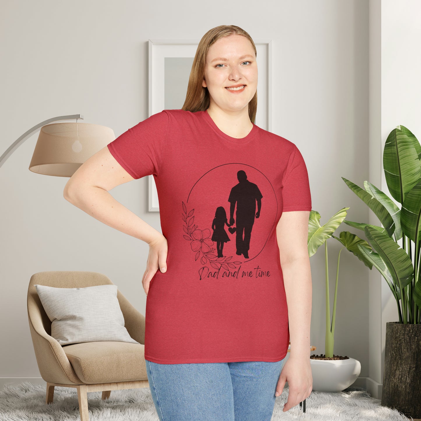 Sweet “Dad and me time” on this Unisex Softstyle T-Shirt. Celebrate Dads taking time to be Dads!