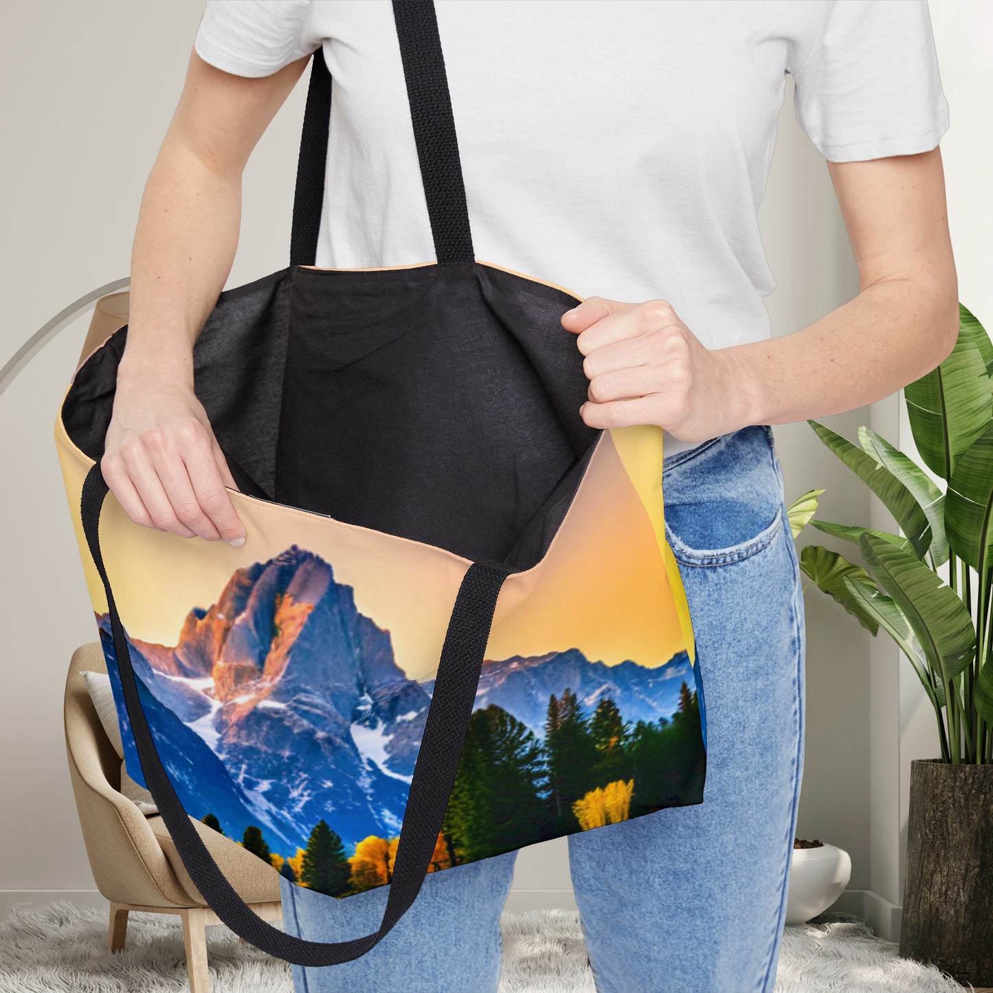 Take the Grand Tetons with you on this beautiful Weekender Tote Bag.