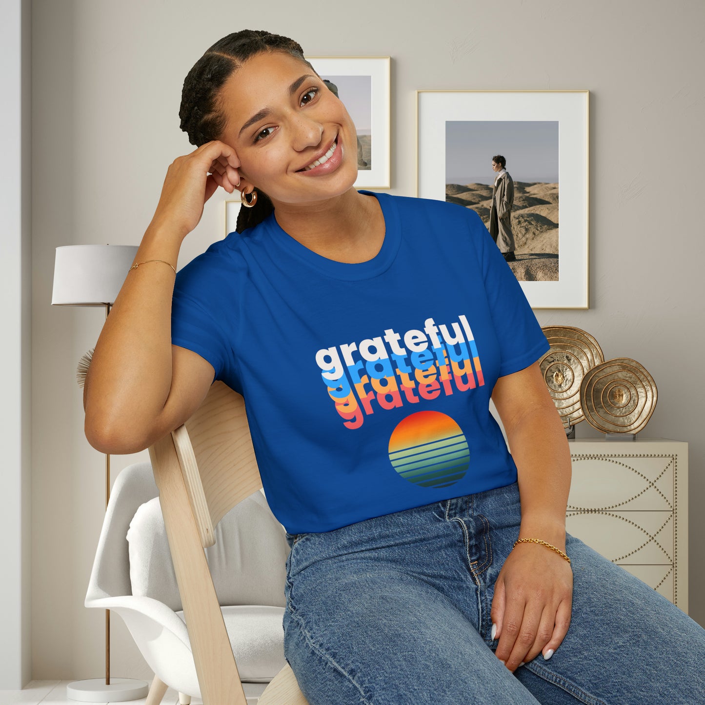 A grateful and sunny disposition Unisex Softstyle T-Shirt to brighten up your day!