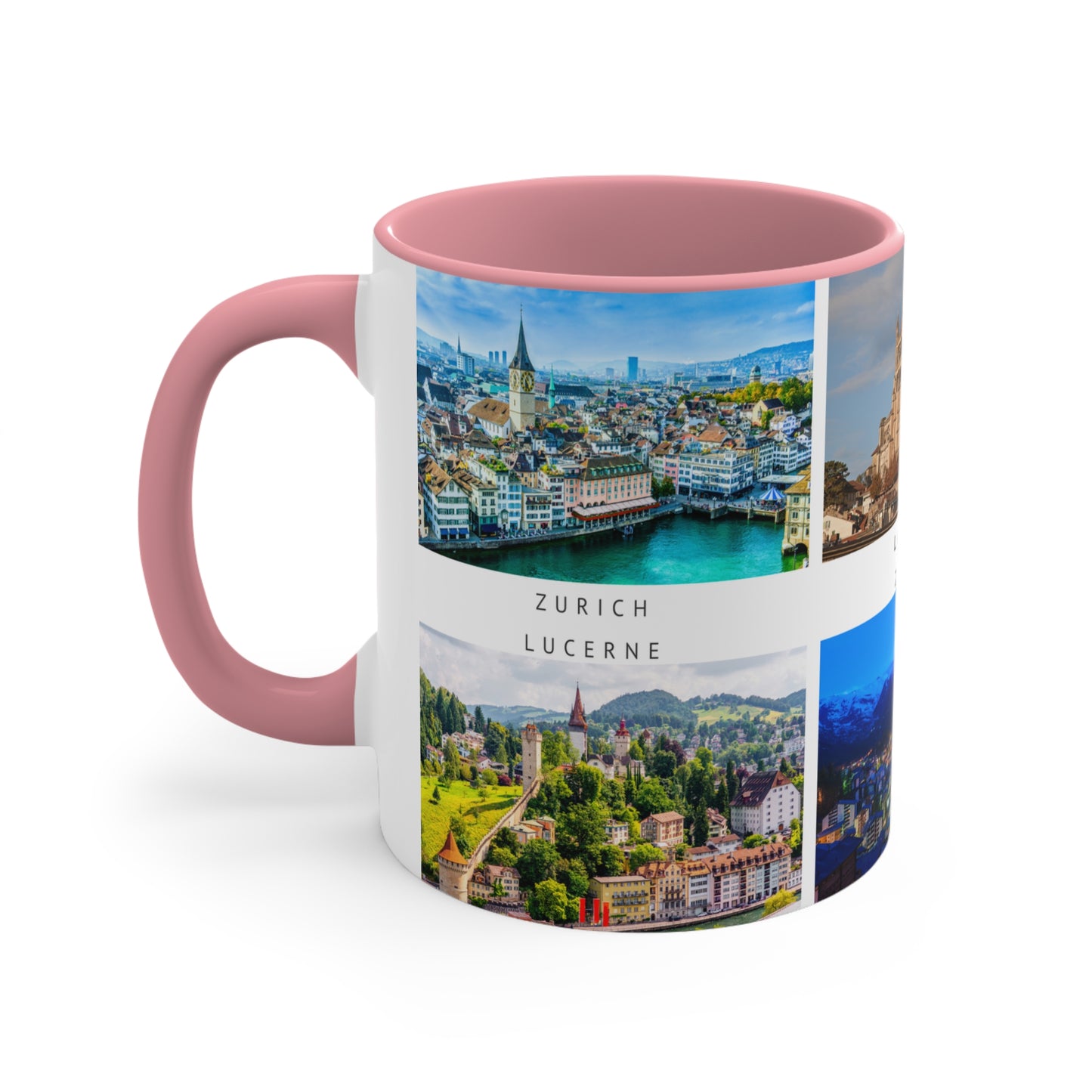 Switzerland! This Travel Accent Coffee Mug is a part of a Travel Series for you to choose from. 11oz. Great as a gift or get one to enjoy yourself.