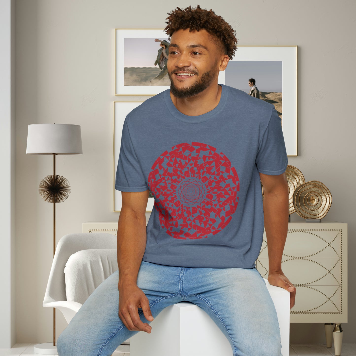 Abstract and beautiful design on this shirt for you. This is a Unisex Softstyle T-Shirt.