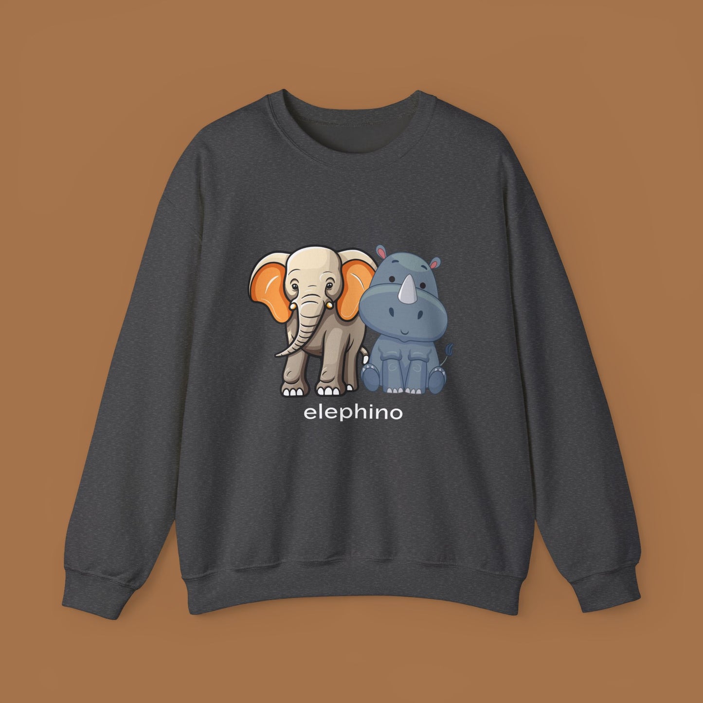 Funny Wildlife Elephino Crewneck Sweatshirt