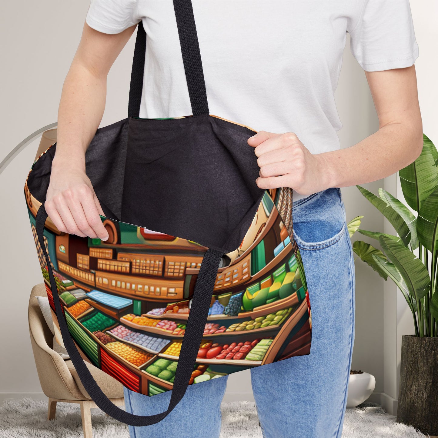 Reusable Weekender Tote Bag - Eco-Friendly Grocery Shopping Essential