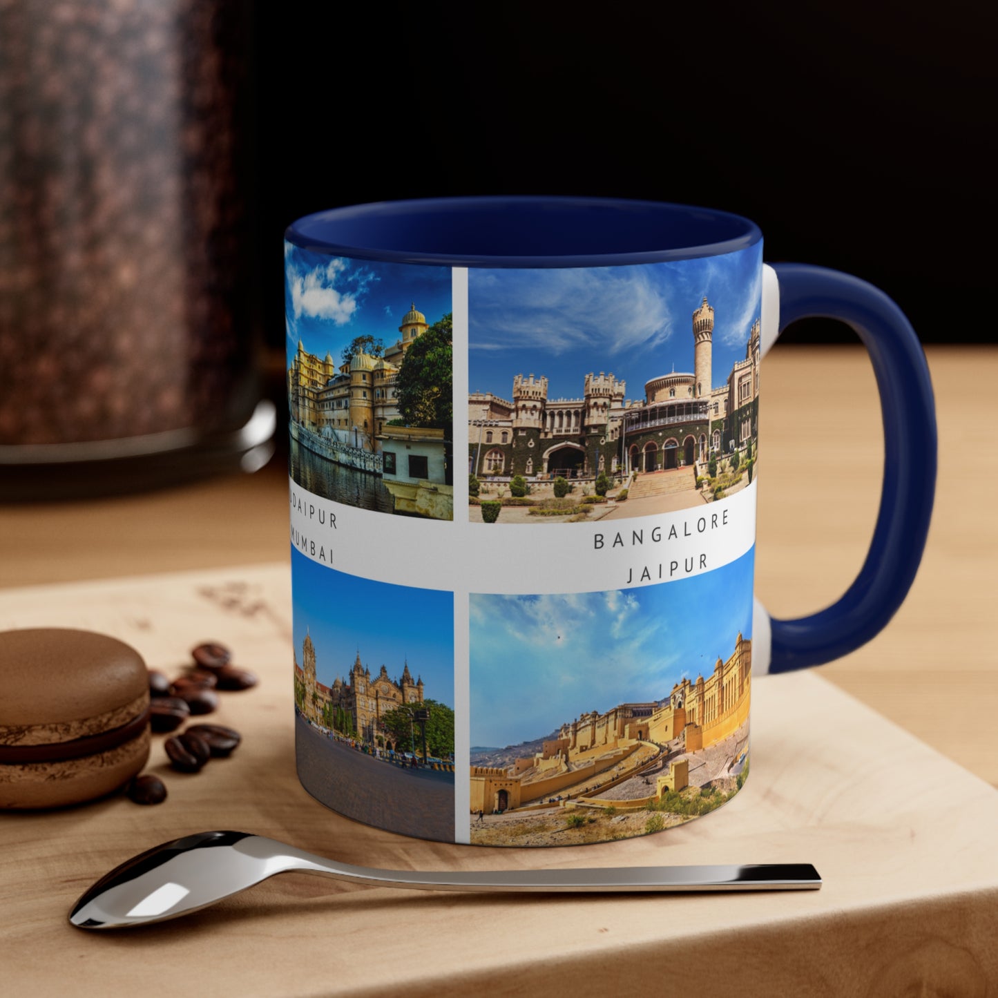 India! This Travel Accent Coffee Mug is a part of a Travel Series for you to choose from. 11oz. Great as a gift or get one to enjoy yourself.