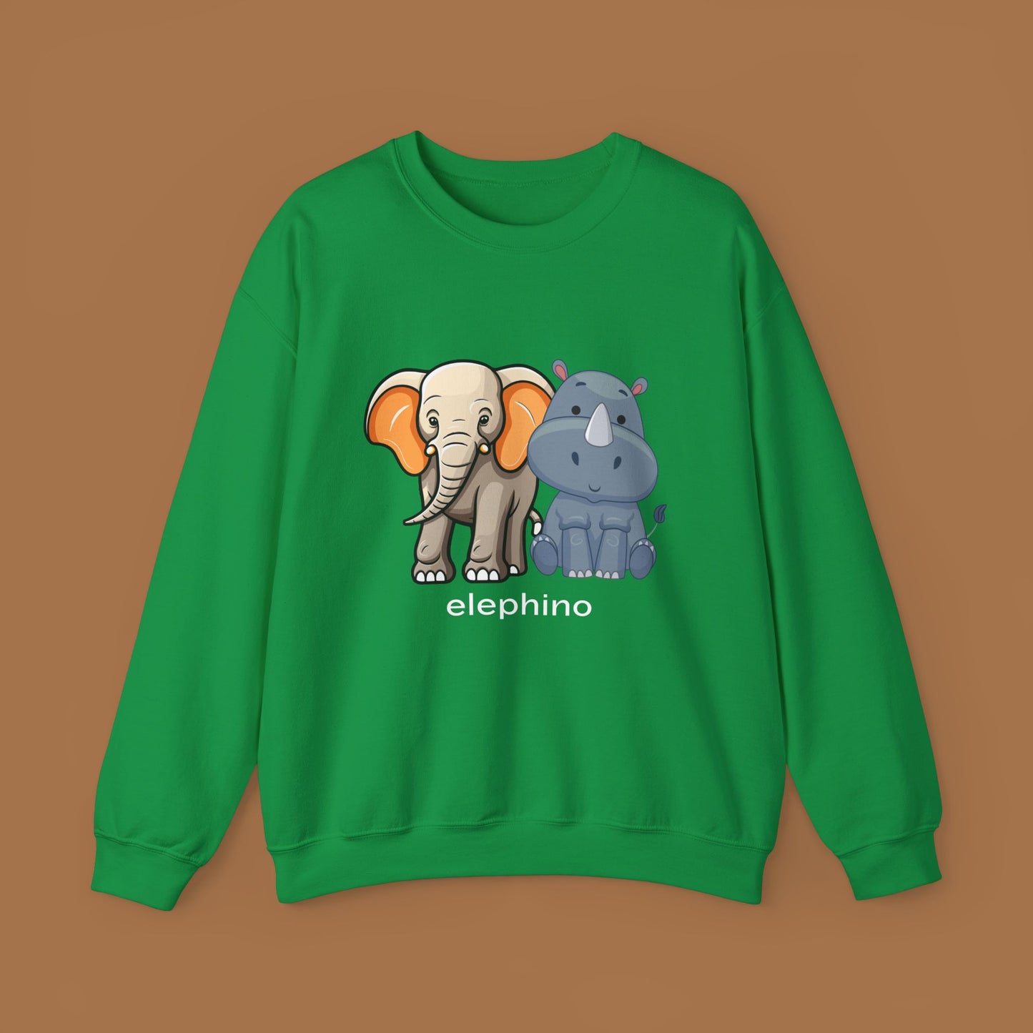 Funny Wildlife Elephino Crewneck Sweatshirt