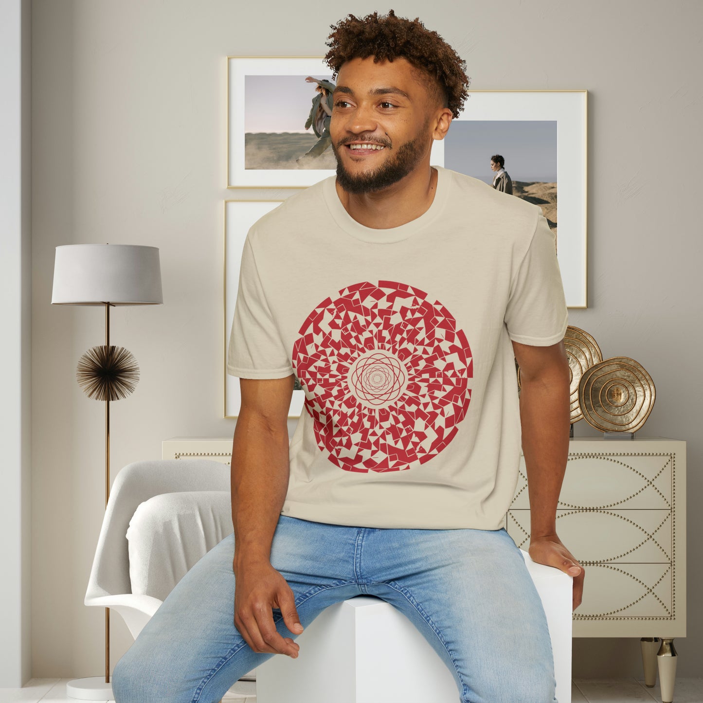 Abstract and beautiful design on this shirt for you. This is a Unisex Softstyle T-Shirt.