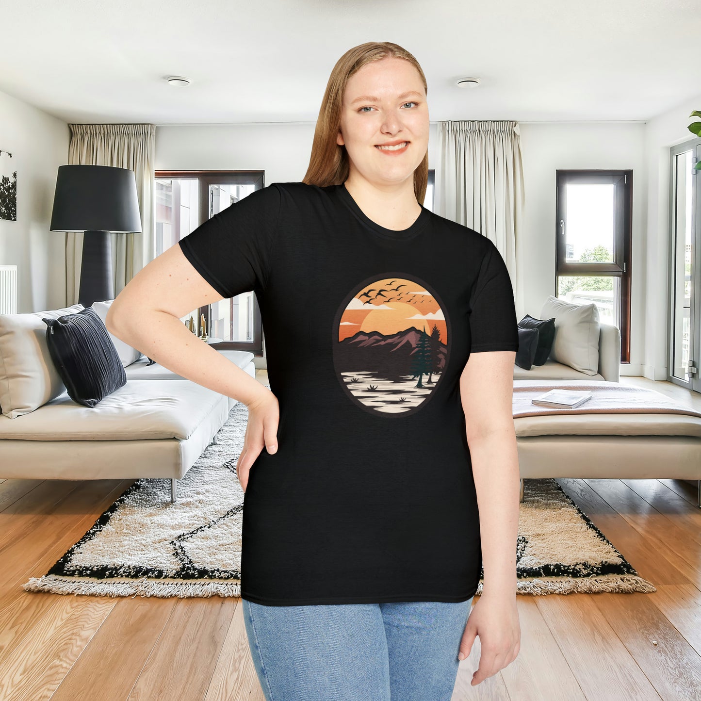 A shirt for all outdoor enthusiasts out there, a vibrantly designed Unisex Softstyle T-Shirt for you.