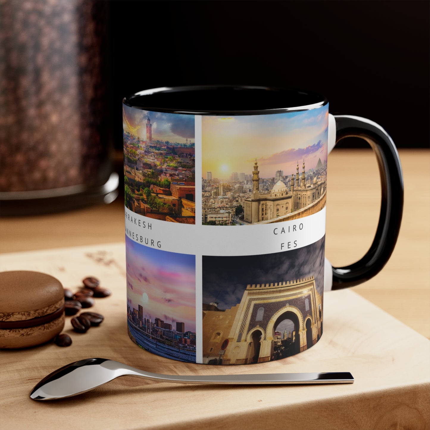 Africa! This Travel Accent Coffee Mug is a part of a Travel Series for you to choose from. 11oz. Great as a gift or get one to enjoy yourself.