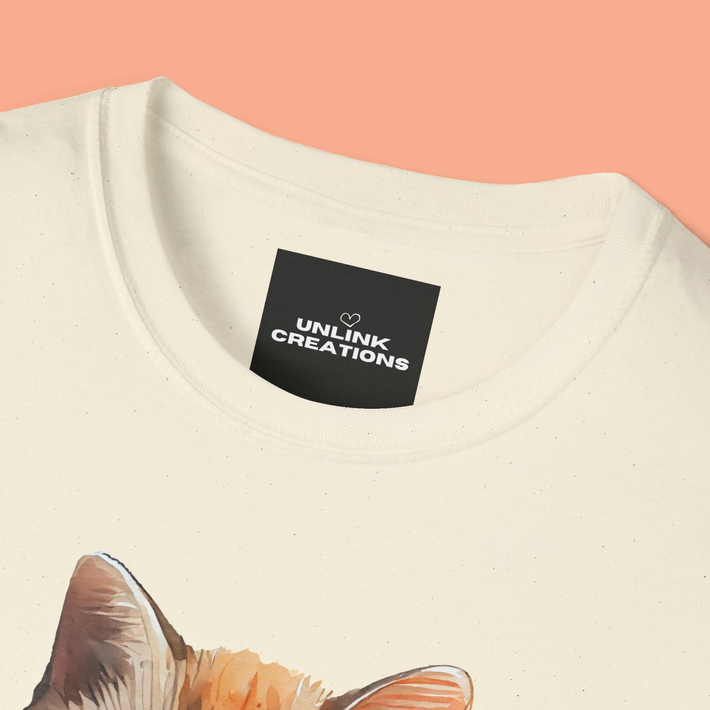 A cute cat with “Whiskers over everything” below it on this Unisex Softstyle T-Shirt. Cat lovers get this.