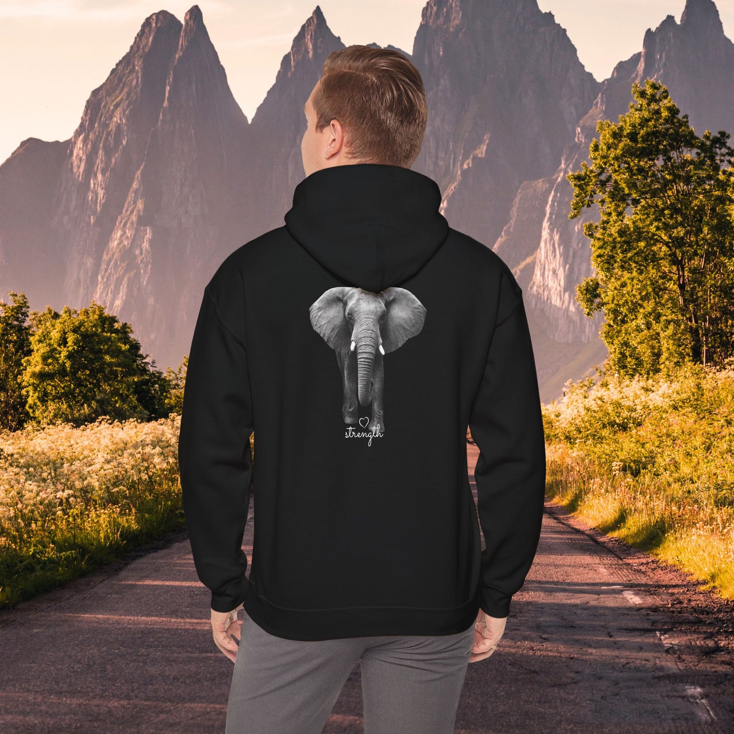 Elephant Strength Unisex Hoodie Sweatshirt