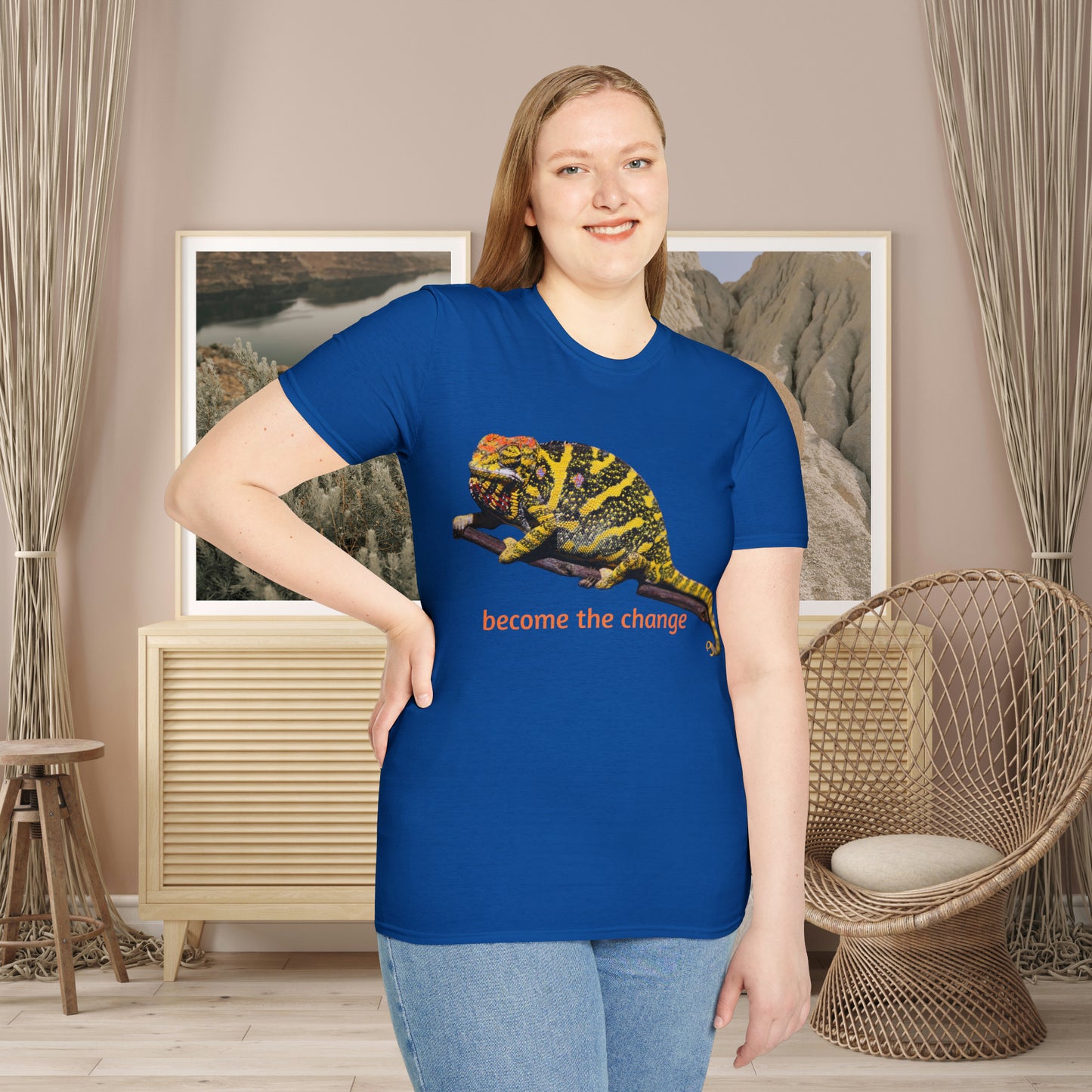 Want change? Get this “become the change” Unisex Softstyle T-Shirt to motivate yourself or others! Change can be very good indeed.