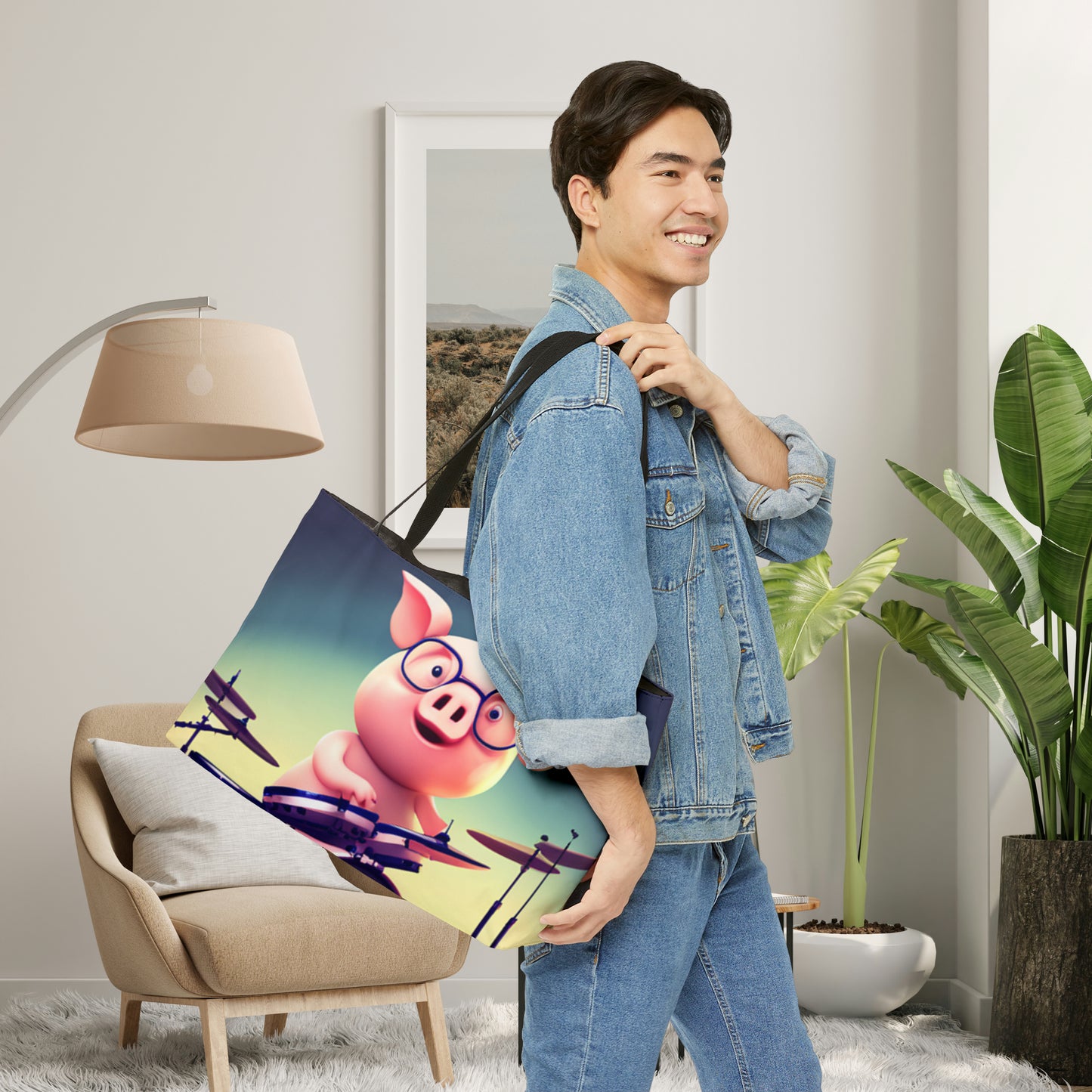 Drummer Pig Weekender Tote Bag