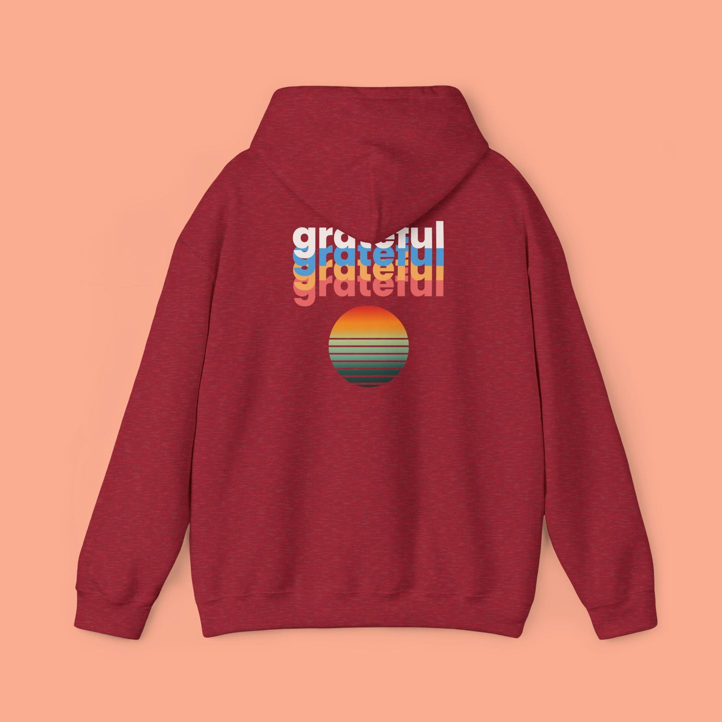Hooded Sweatshirt - Colorful Retro Grateful Design