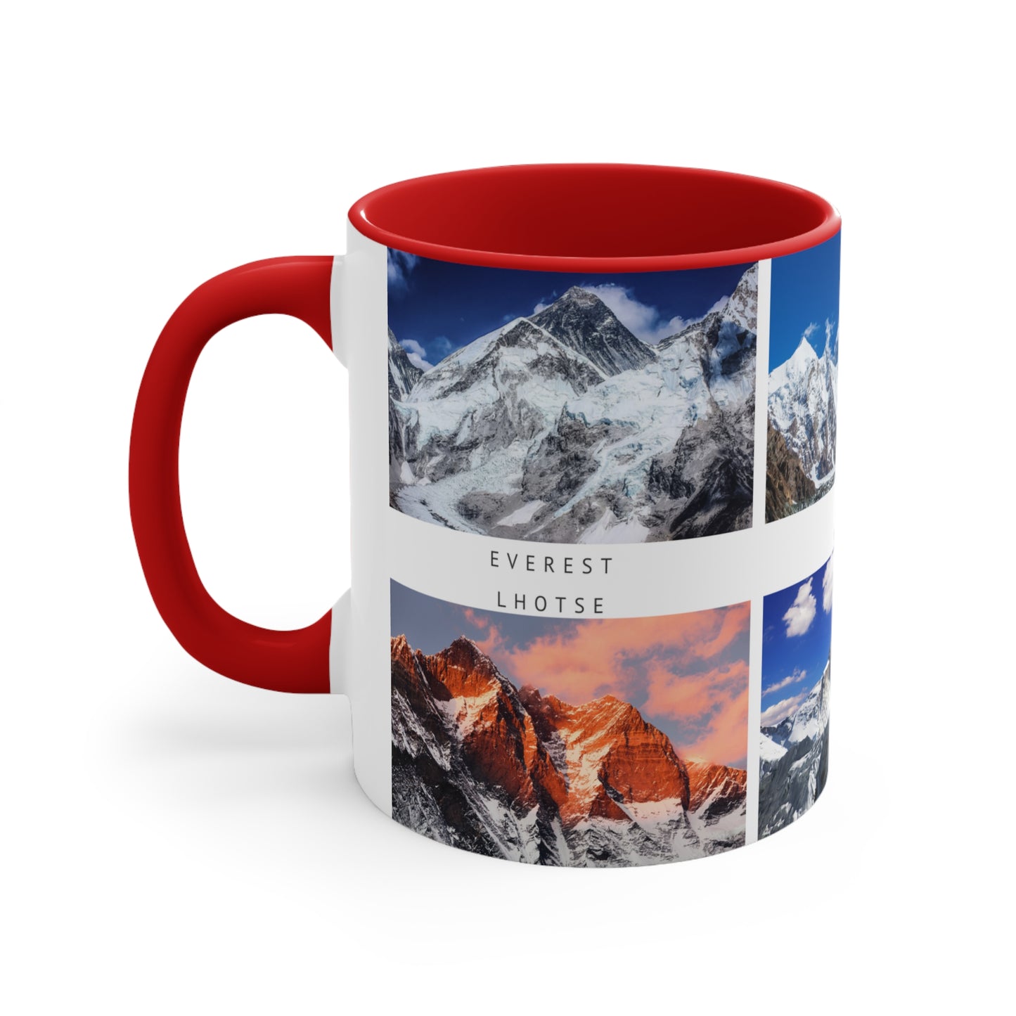 Top 6 tallest peaks in the world for the true Alpinists! This Travel Accent Coffee Mug is a part of a Travel Series for you to choose from. 11oz. Great as a gift or get one to enjoy yourself.