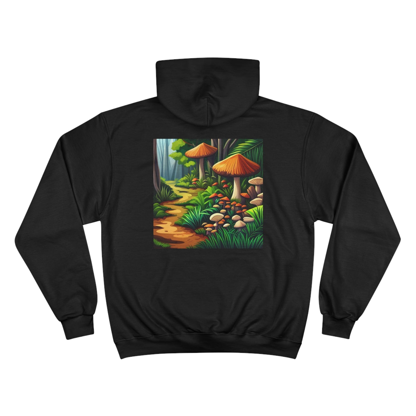 Nature Lover Champion Hoodie - Front and Back Camping Design