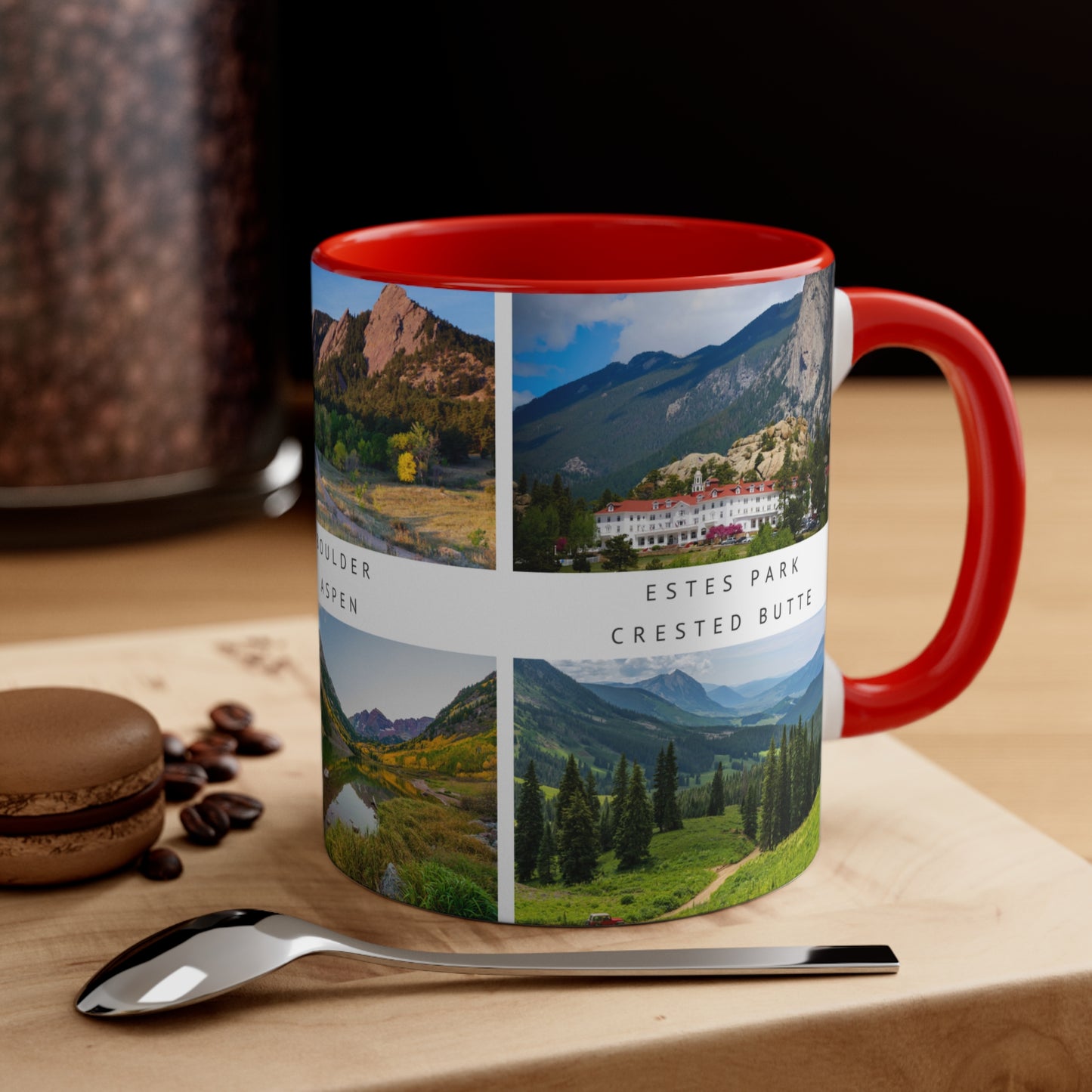 Lovely Colorado! This Travel Accent Coffee Mug is a part of a Travel Series for you to choose from. 11oz. Great as a gift or get one to enjoy yourself.