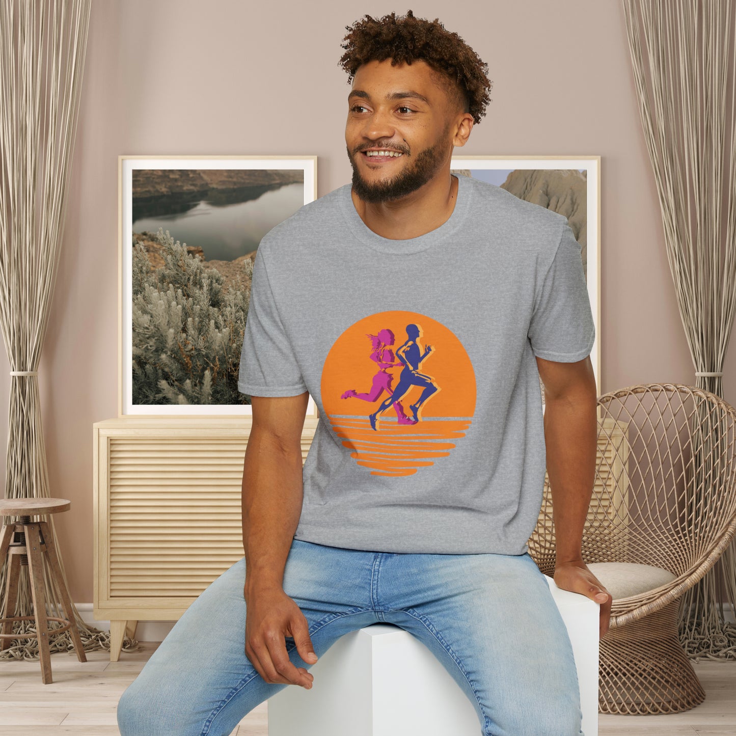 This vibrantly designed shirt for all those who love to run! This is a Unisex Softstyle T-Shirt.