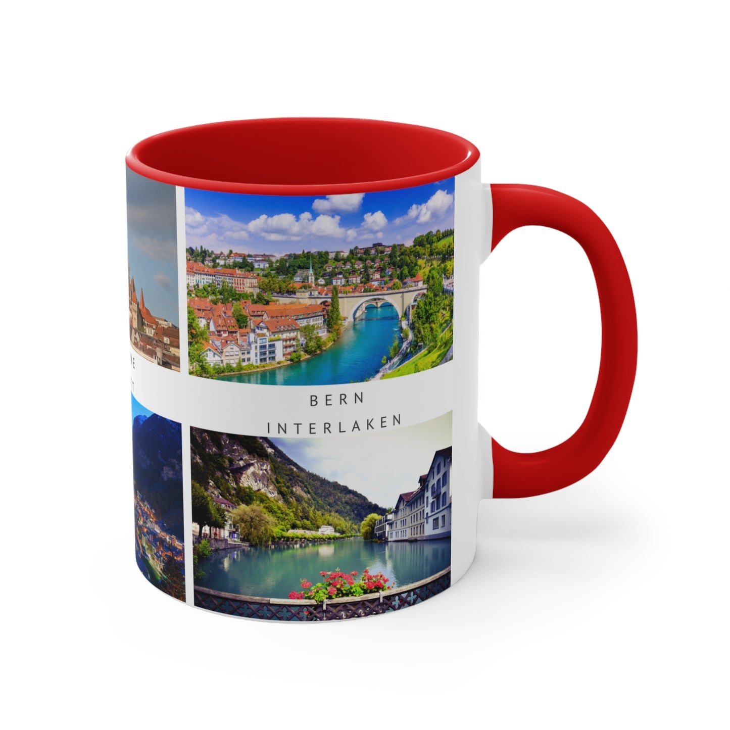 Switzerland! This Travel Accent Coffee Mug is a part of a Travel Series for you to choose from. 11oz. Great as a gift or get one to enjoy yourself.