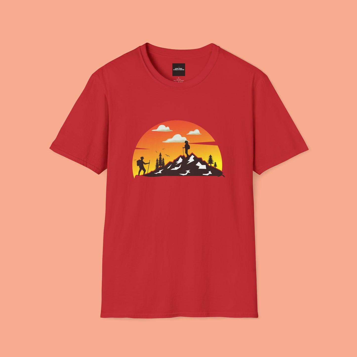 Great shirt for that hiker who just loves to be outdoors to climb mountains or be one with nature on this Unisex Softstyle T-Shirt.