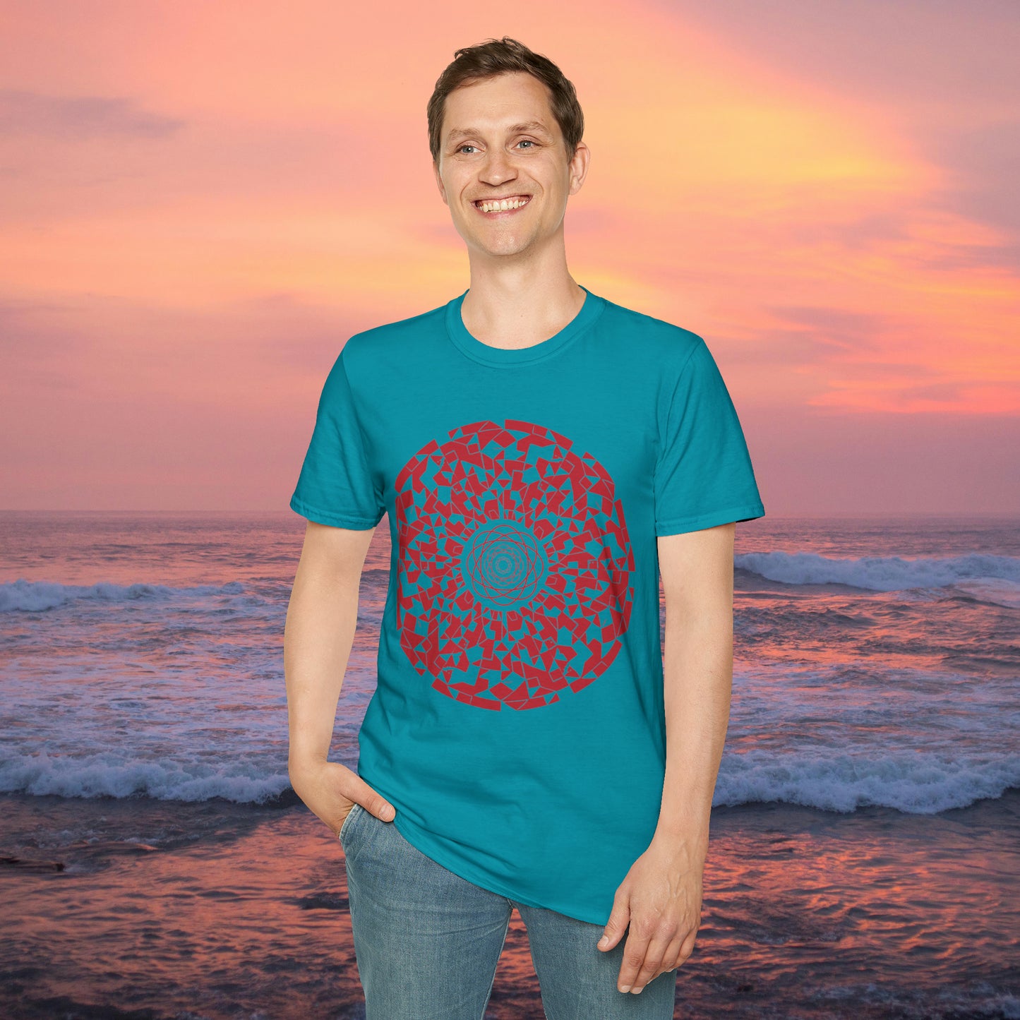 Abstract and beautiful design on this shirt for you. This is a Unisex Softstyle T-Shirt.