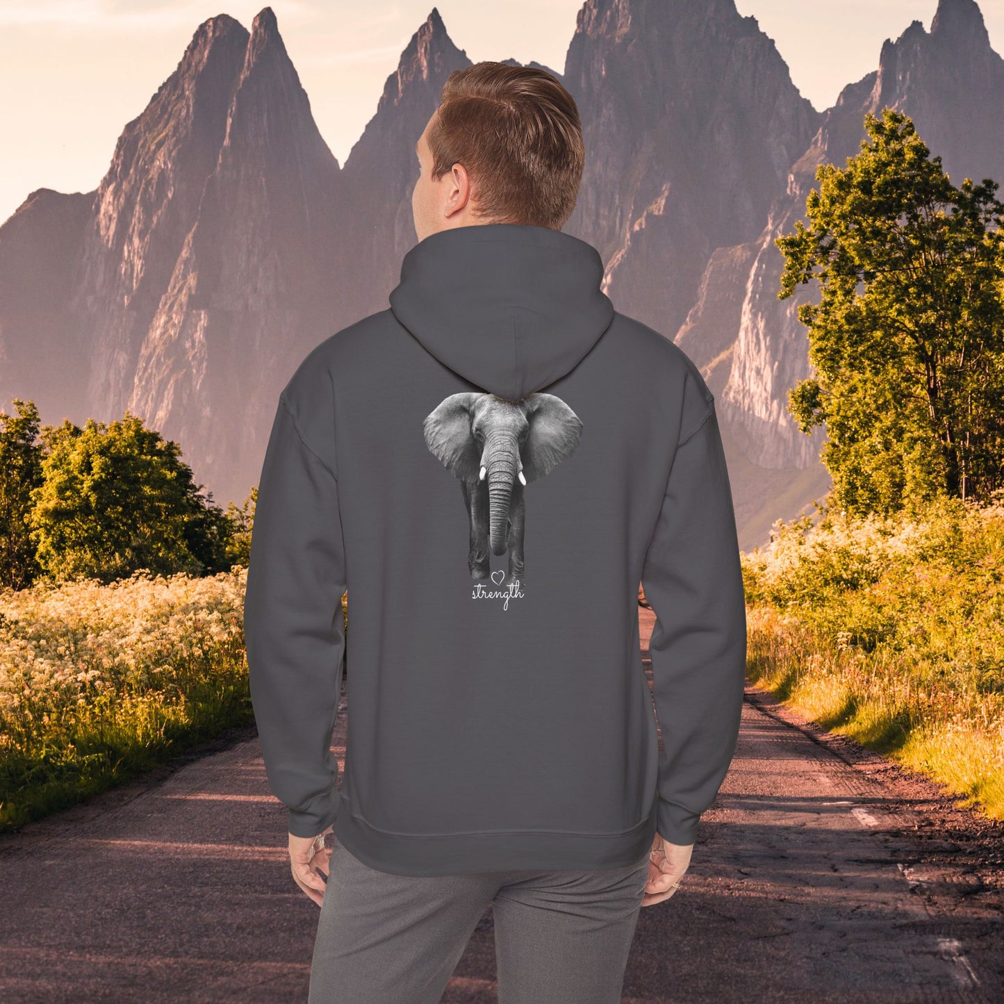 Elephant Strength Unisex Hoodie Sweatshirt