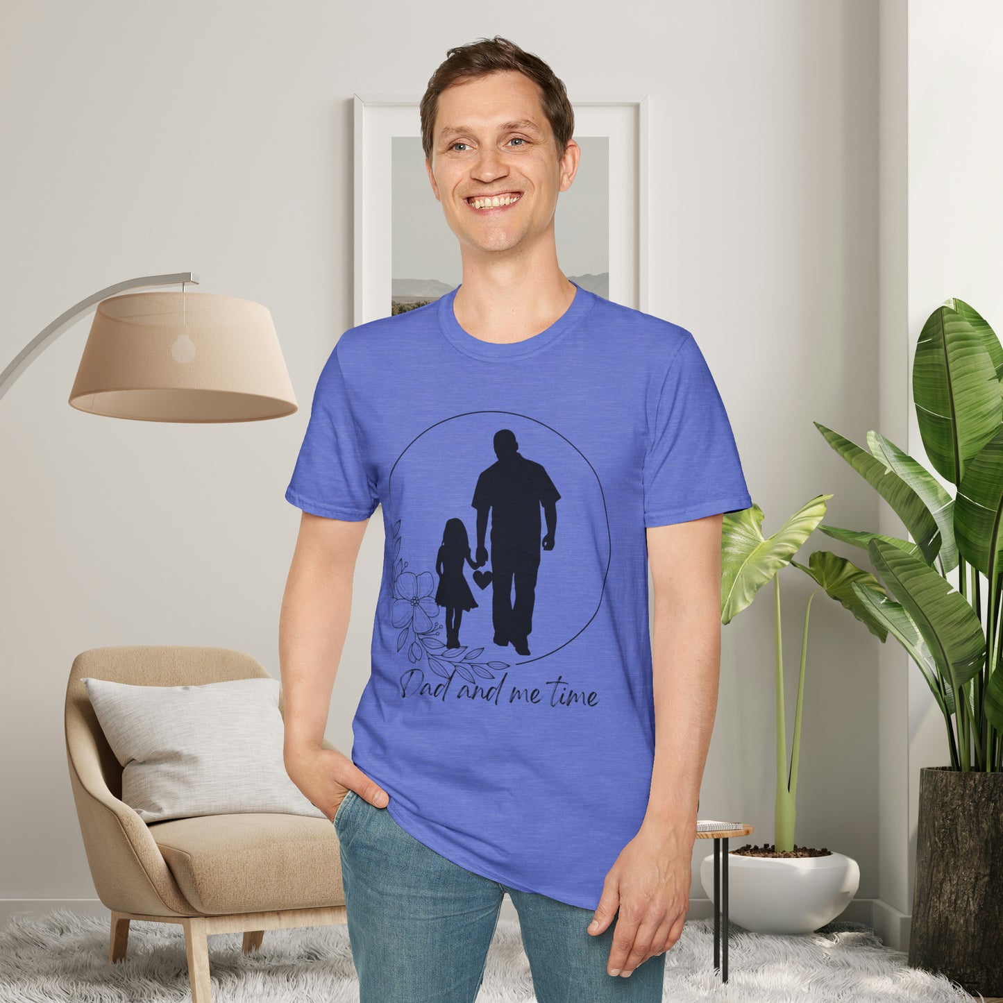 Sweet “Dad and me time” on this Unisex Softstyle T-Shirt. Celebrate Dads taking time to be Dads!