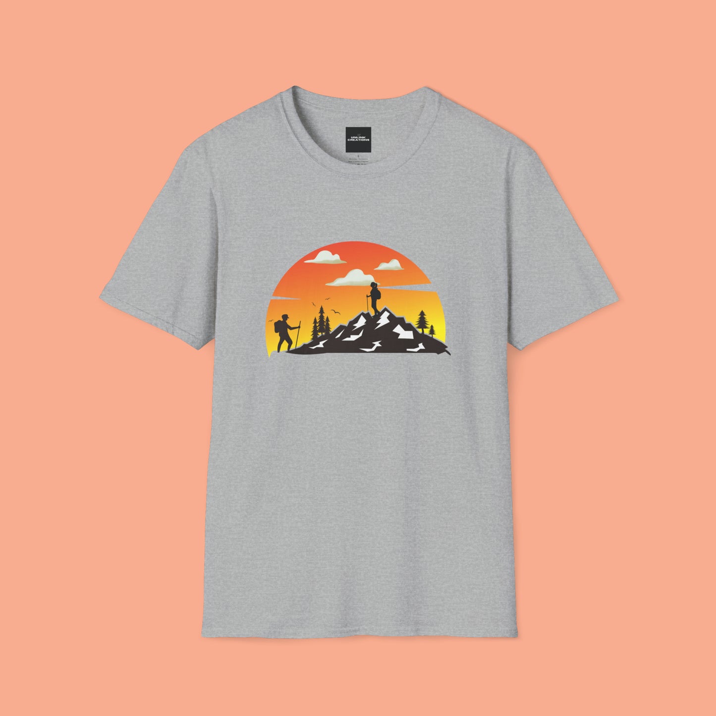 Great shirt for that hiker who just loves to be outdoors to climb mountains or be one with nature on this Unisex Softstyle T-Shirt.