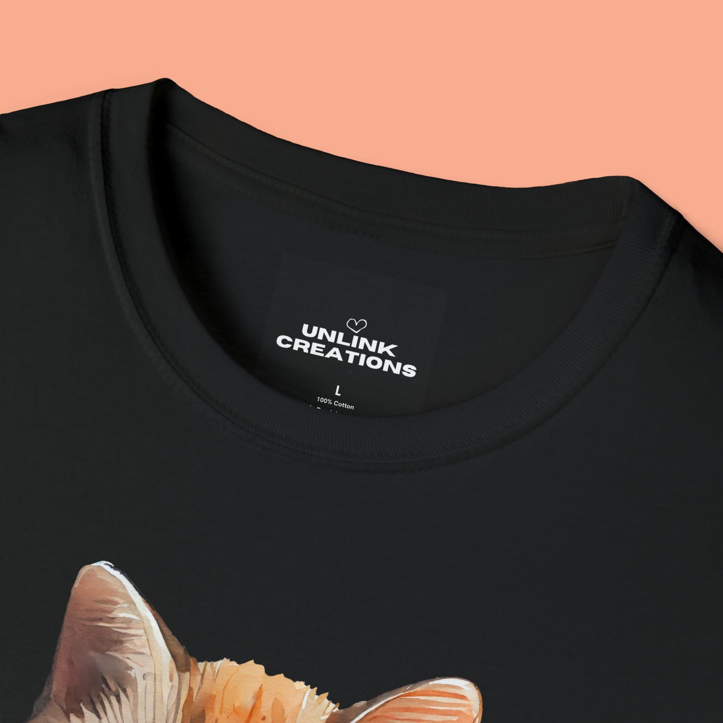 A cute cat with “Whiskers over everything” below it on this Unisex Softstyle T-Shirt. Cat lovers get this.