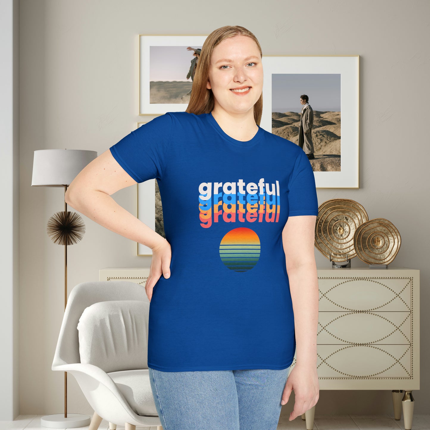 A grateful and sunny disposition Unisex Softstyle T-Shirt to brighten up your day!