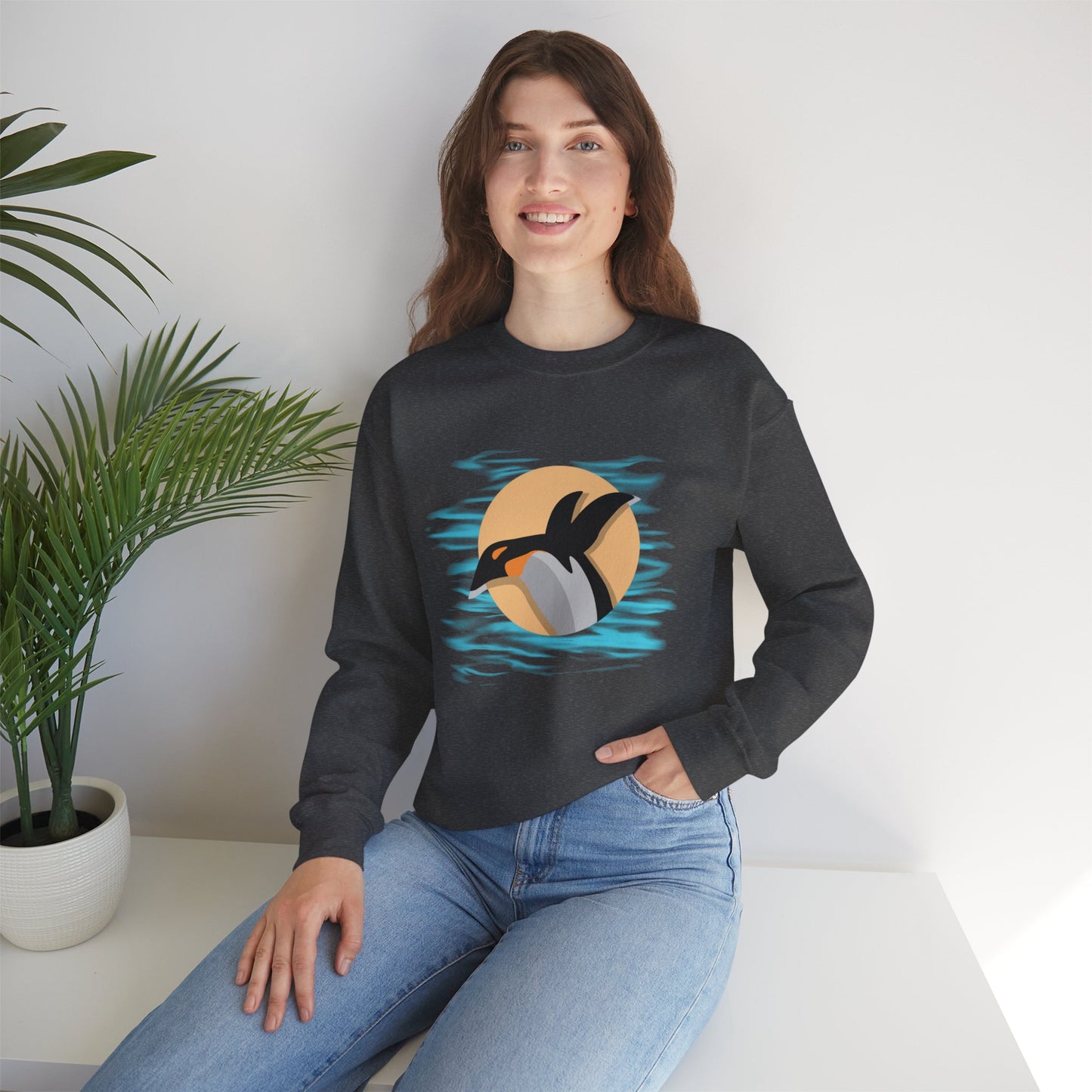 Colorful Retro Penguin Sweatshirt