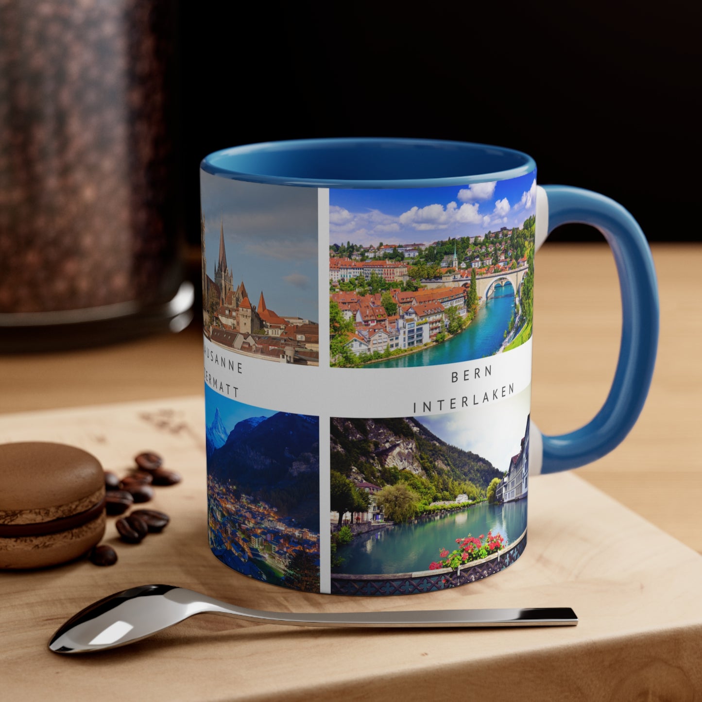 Switzerland! This Travel Accent Coffee Mug is a part of a Travel Series for you to choose from. 11oz. Great as a gift or get one to enjoy yourself.