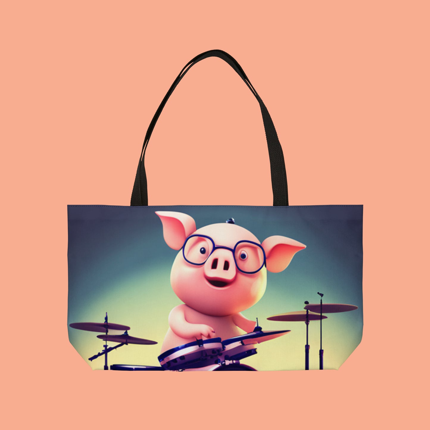 Drummer Pig Weekender Tote Bag