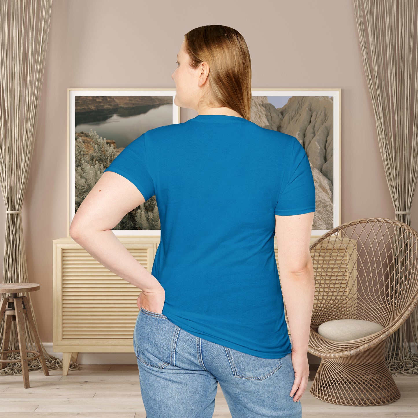 Beautiful “become the change" Unisex Softstyle T-Shirt butterfly design. Great as a gift or get one for yourself.