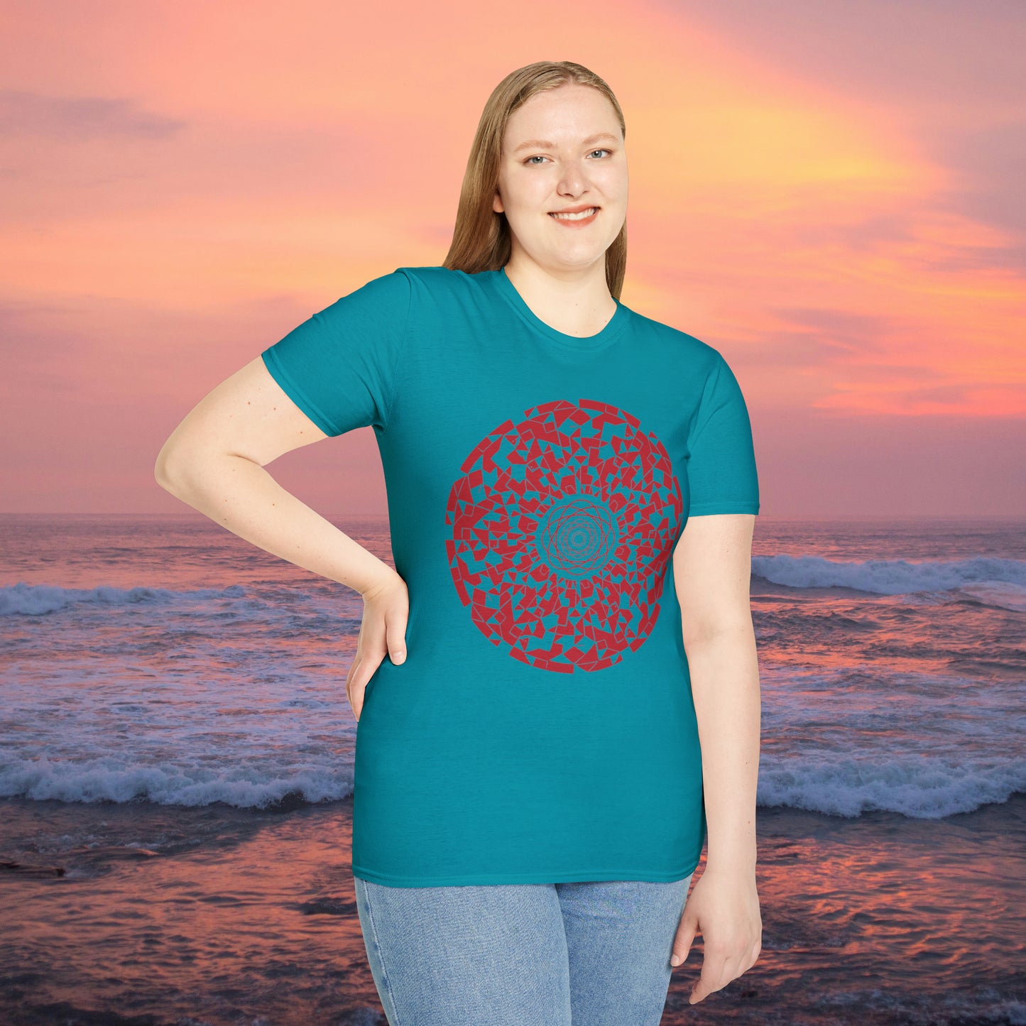 Abstract and beautiful design on this shirt for you. This is a Unisex Softstyle T-Shirt.