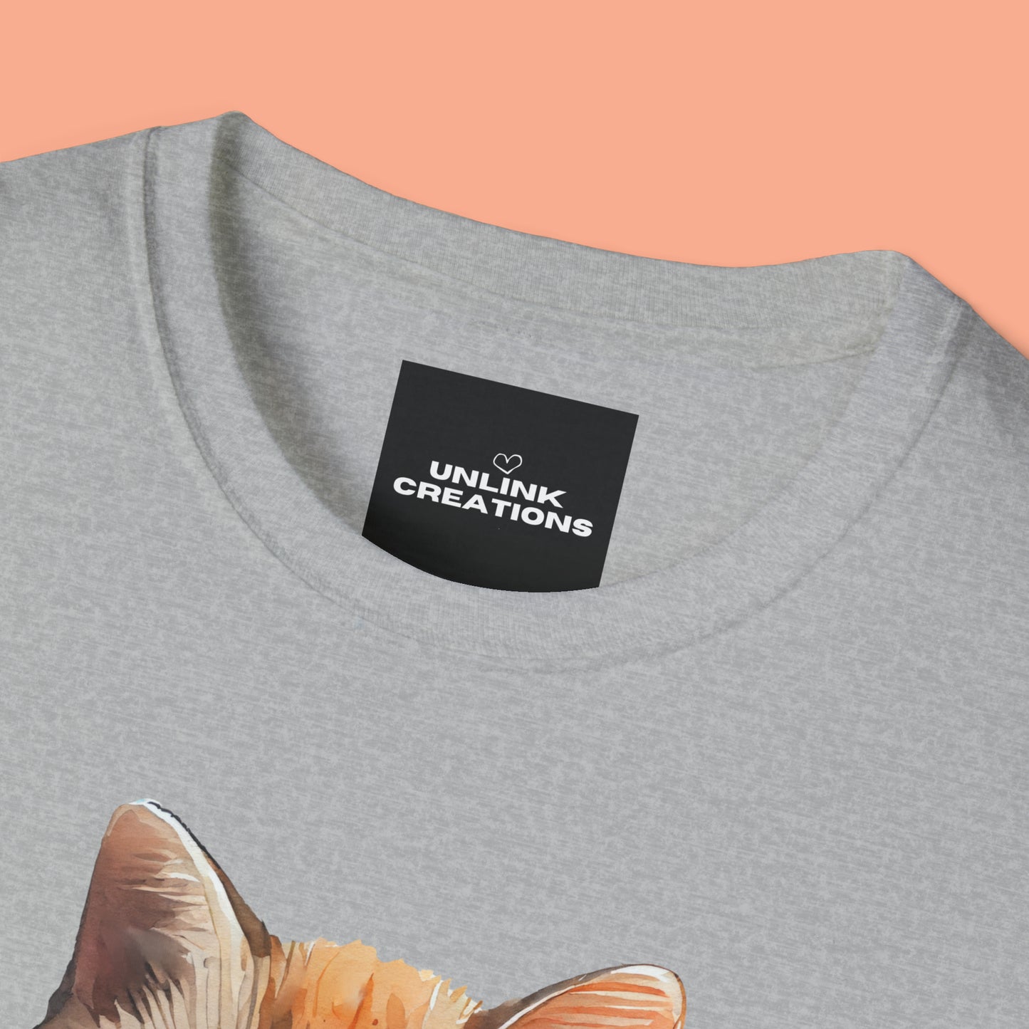 A cute cat with “Whiskers over everything” below it on this Unisex Softstyle T-Shirt. Cat lovers get this.
