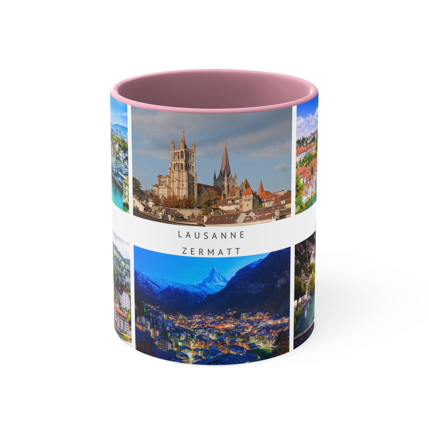 Switzerland! This Travel Accent Coffee Mug is a part of a Travel Series for you to choose from. 11oz. Great as a gift or get one to enjoy yourself.