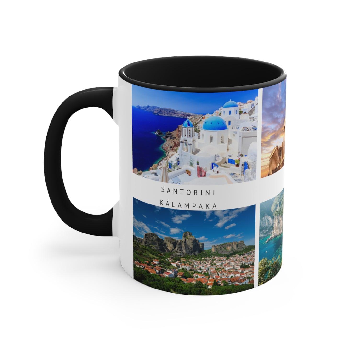 Greece! This Travel Accent Coffee Mug is a part of a Travel Series for you to choose from. 11oz. Great as a gift or get one to enjoy yourself.