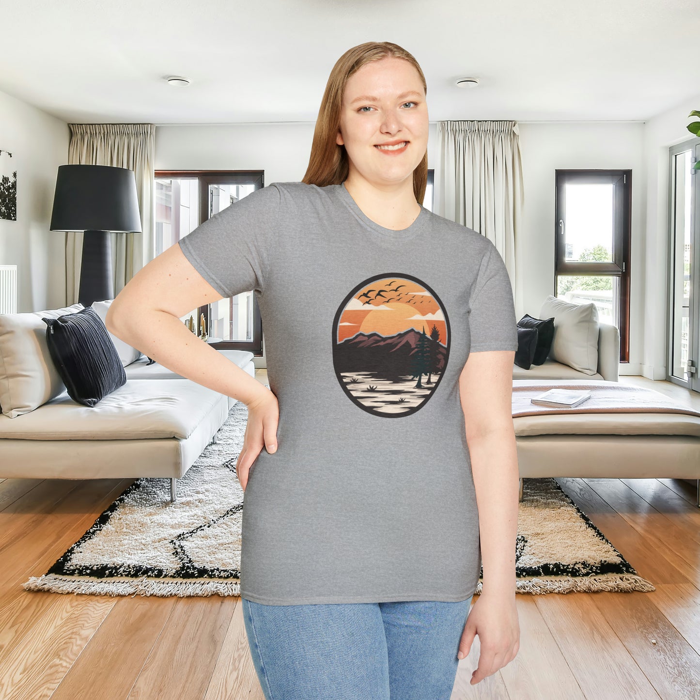 A shirt for all outdoor enthusiasts out there, a vibrantly designed Unisex Softstyle T-Shirt for you.