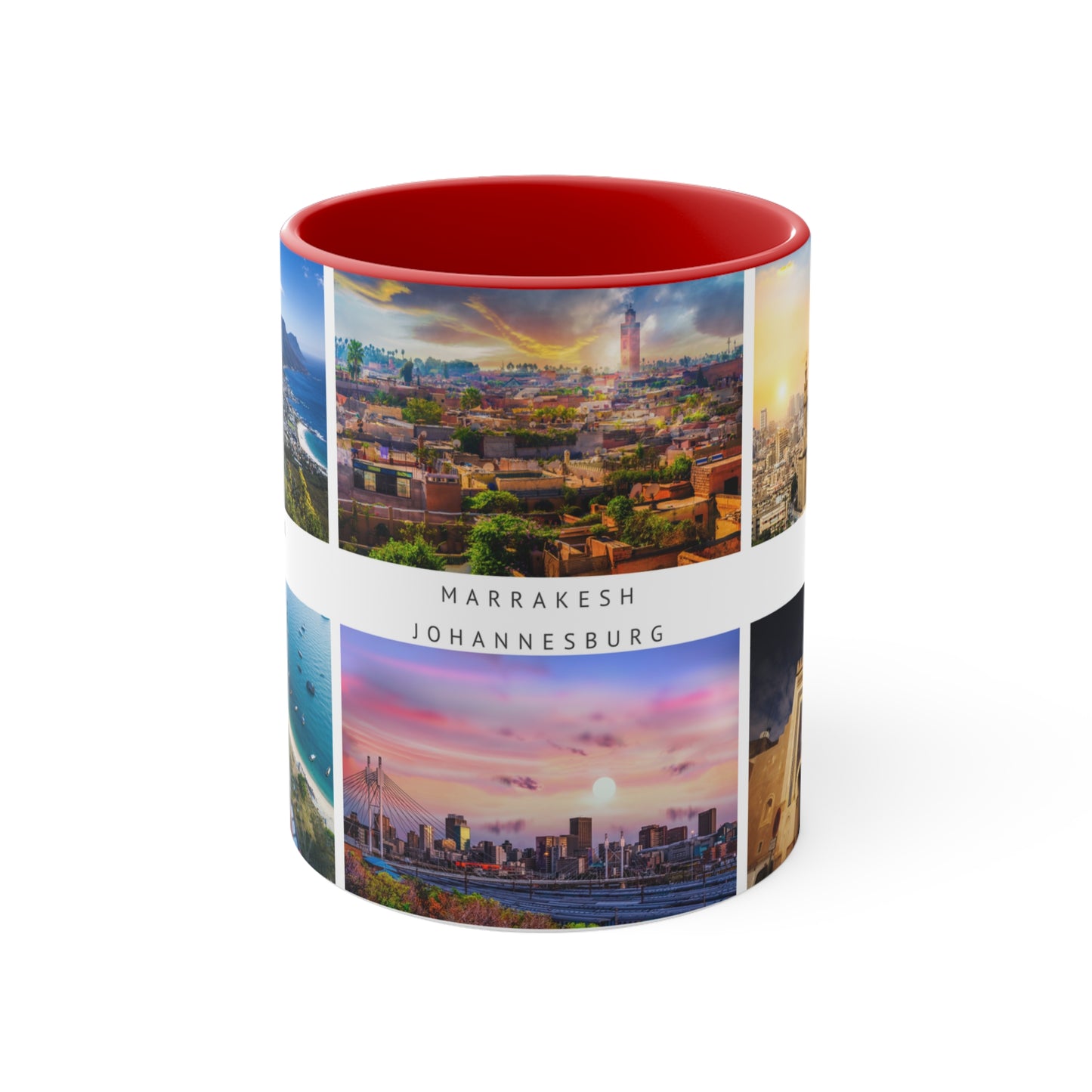 Africa! This Travel Accent Coffee Mug is a part of a Travel Series for you to choose from. 11oz. Great as a gift or get one to enjoy yourself.