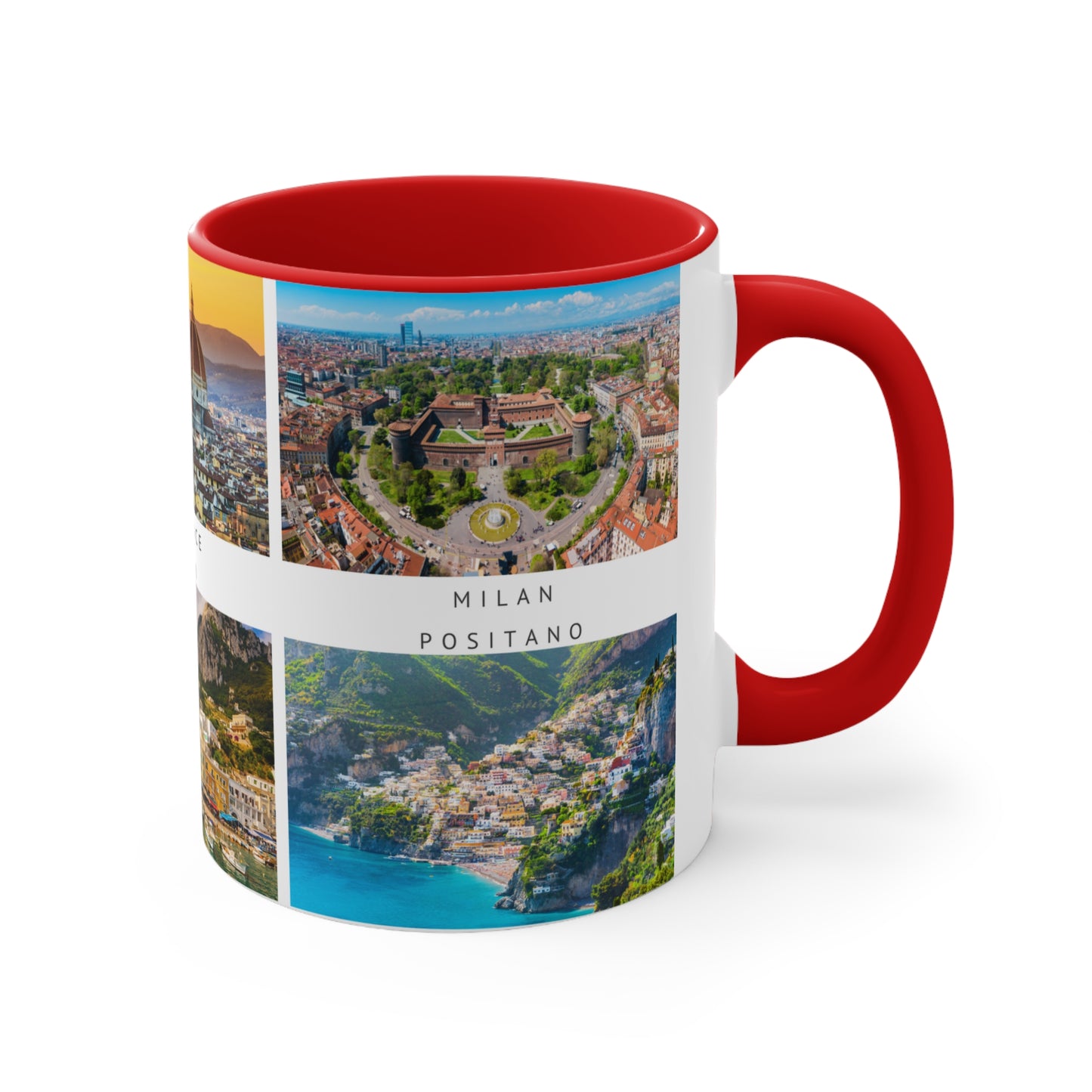 Italy! This Travel Accent Coffee Mug is a part of a Travel Series for you to choose from. 11oz. Great as a gift or get one to enjoy yourself.