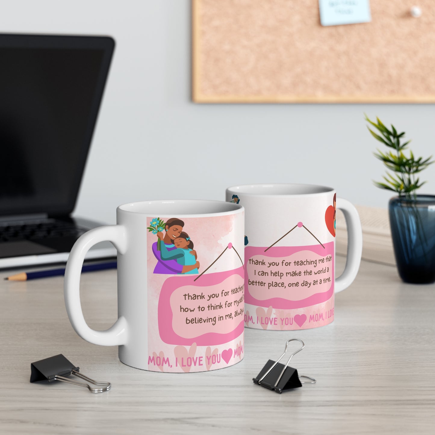 A coffee mug full of gratitude and love for Mom!