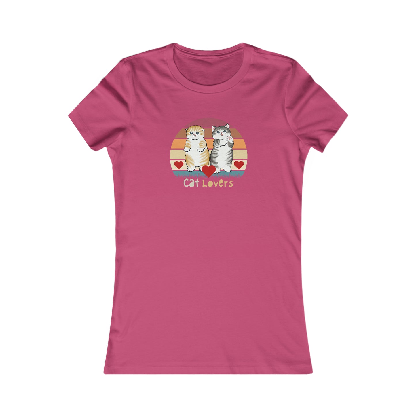 Retro style designed for "cat lovers” at the center of this Women's Favorite Tee design. Slim fit so please check the size table.