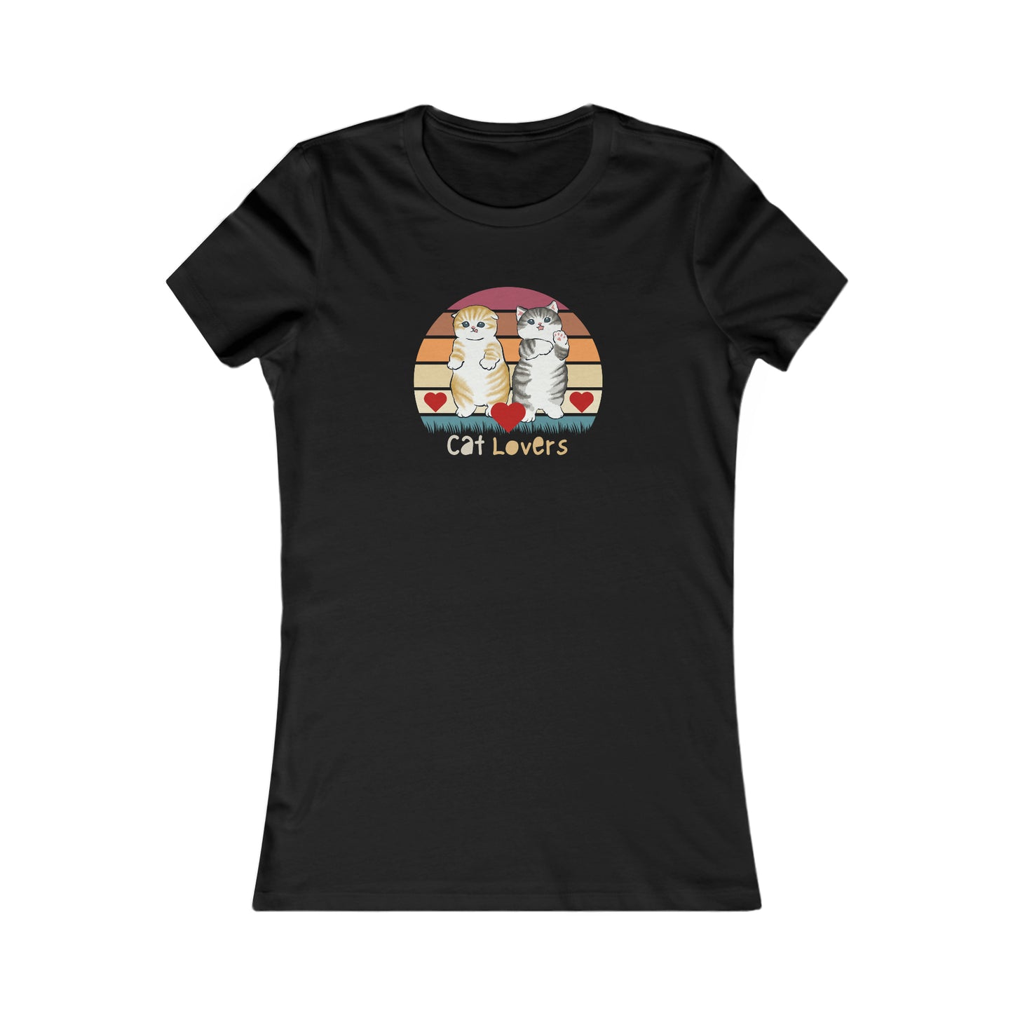 Retro style designed for "cat lovers” at the center of this Women's Favorite Tee design. Slim fit so please check the size table.