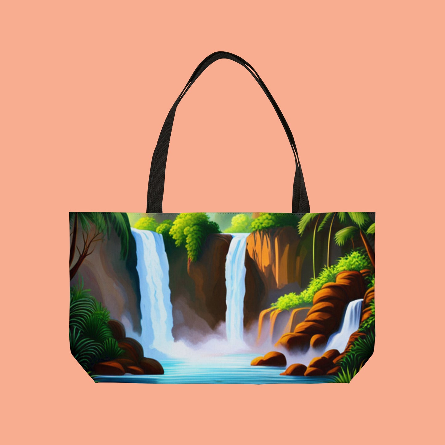 Waterfalls Scene Weekender Tote Bag